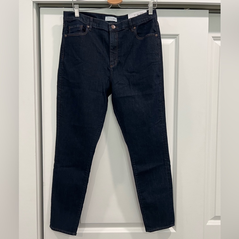 NWT LOFT Women’s Modern High Waist Skinny Ankle Jeans Dark Wash Size 30 / 10